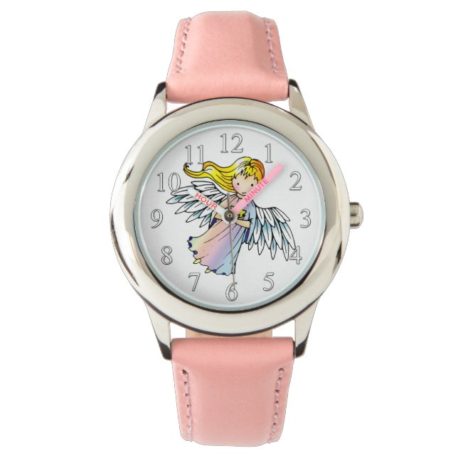 Sweet Angel Holding Star Horloge (Voorkant)