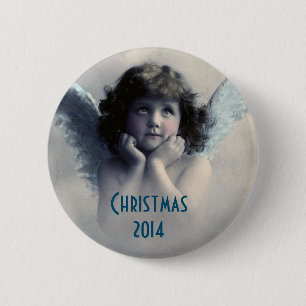 Sweet  Angel-kerstmemento Ronde Button 5,7 Cm