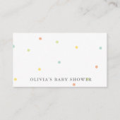 Sweet Animal Baby Diaper Raffle Ticket Informatiekaartje (Achterkant)