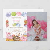 Sweet Anniversaire Invitation Avec Photo (Devant / Derrière)