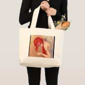 Sweet Antiek Redkopengel op de Harp Grote Tote Bag (Voorkant (product))