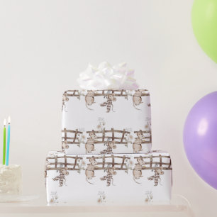 Sweet Argyle Mouse met Spoon, Fence, Mouse Cadeaupapier