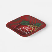 Sweet Arrival Red Apple Baby shower Papieren Bordje (Gebogen)