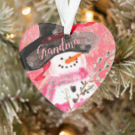 Sweet Artsy Snowman<br><div class="desc">Avec la typographie du nom à l'avant et année après</div>