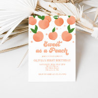 Sweet as a Peach Anniversaire Invitation