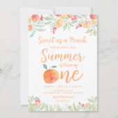 Sweet as a Peach Anniversaire Invitation (Devant)