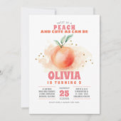 Sweet as a Peach Anniversaire Invitations (Devant)