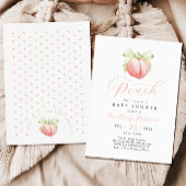 Sweet as a Peach Baby shower Invitation