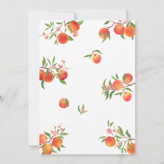Sweet As A Peach Invitation Anniversaire (Dos)