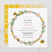 Sweet As Can Bee Anniversaire Invitation (Devant / Derrière)