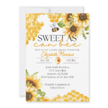 Sweet As Can Bee baby shower Invitation Collectie