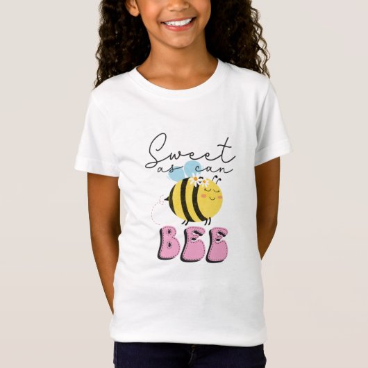 Sweet As Can Bee Girl's T-Shirt (Devant)