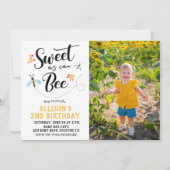Sweet as can Bee Photo Anniversaire Invitation (Devant)