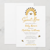Sweet As Can Bee Rainbow Baby shower Invitation (Devant / Derrière)