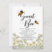 Sweet as can Bee Virtual Baby shower Invitation (Devant)
