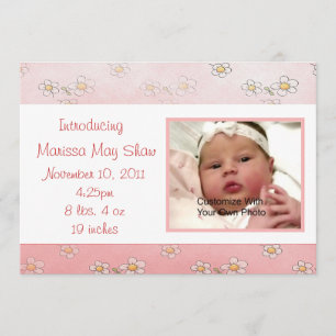 Sweet As Daisy's Baby Faire-part de naissance