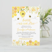 Sweet as peut Bee Baby Shower Invitations Garçon G (Debout devant)