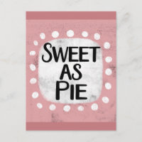 Sweet as pie Briefkaart
