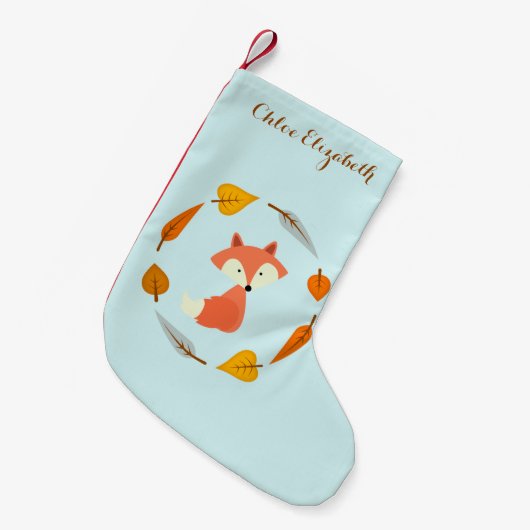 Sweet Autumn Fox Kleine Kerstsok (Voorkant (Hangend))