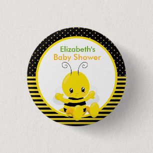 Sweet Baby Bee Baby shower Button