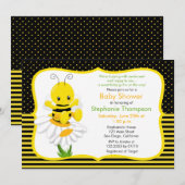 Sweet Baby Bee Baby shower Invitation (Devant / Derrière)