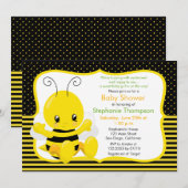 Sweet Baby Bee Baby shower Invitation (Devant / Derrière)
