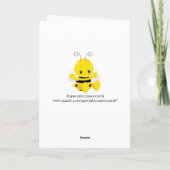 Sweet Baby Bee Carte de remerciements (Dos)