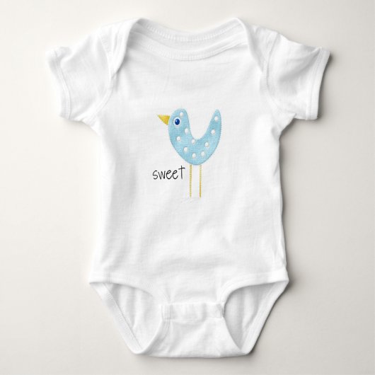 Sweet Baby Blue Bird Romper (Voorkant)