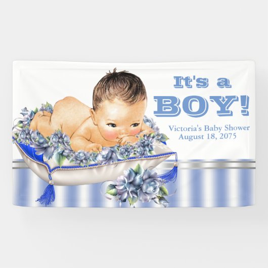 Sweet Baby Boy Baby shower Banner (Horizontaal)