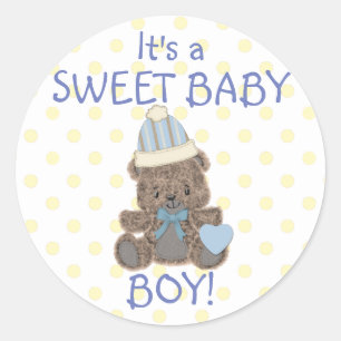 Sweet Baby Boy Beer Ronde Sticker