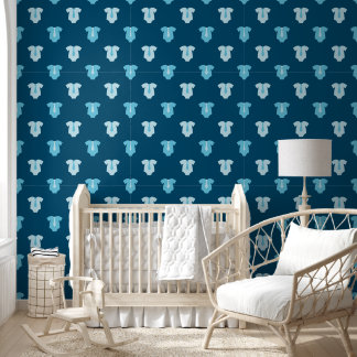 Sweet Baby Boy Blauw Mode Donkerblauw Kwekerij Behang