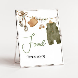 Sweet Baby Boy Boho Kleding Baby shower Voedsel Poster