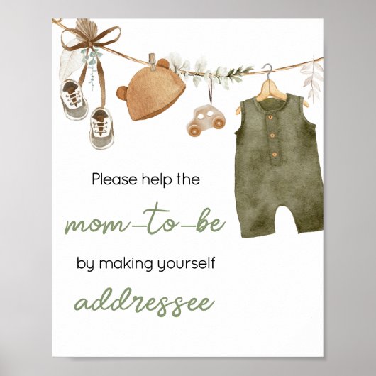 Sweet Baby Boy Boho Kleding Envelop Station Poster (Voorkant)