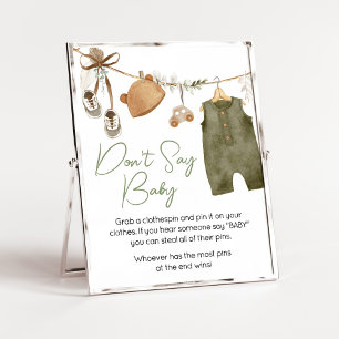 Sweet Baby Boy Boho Kleding Zeg geen Baby Poster