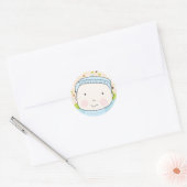 Sweet Baby Boy Envelope Seal Ronde Sticker (Envelop)