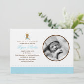 Sweet Baby Boy Foto Baptisme Kaart (Staand voorkant)