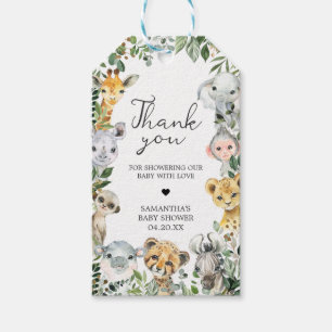 Sweet Baby Boy Safari Baby shower Favor Tags Cadeaulabel