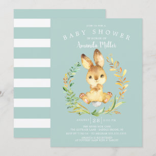 Sweet Baby Bunny Baby shower Kaart