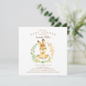 Sweet Baby Bunny Baby shower Kaart (Staand voorkant)