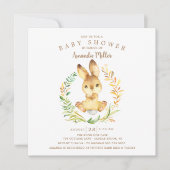 Sweet Baby Bunny Baby shower Kaart (Voorkant)