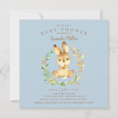 Sweet Baby Bunny Boys Baby shower Kaart (Voorkant)
