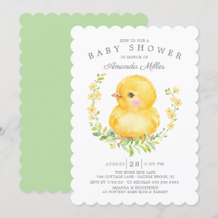 Sweet Baby Chick Neutraal Baby shower Kaart