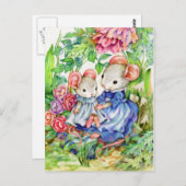 Sweet Baby - Cute Mouse Art Briefkaart (Voorkant / Achterkant)