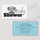 Sweet Baby Elephant, Baby shower Ticket Invitation (Devant / Derrière)