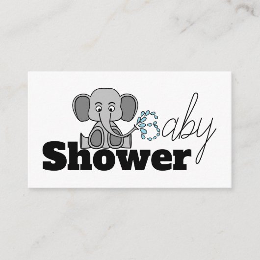 Sweet Baby Elephant, Baby shower Ticket Invitation (Devant)