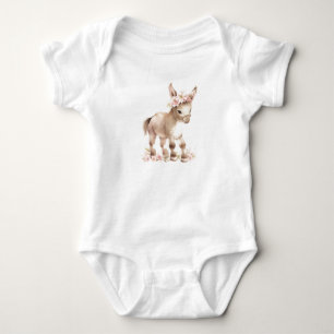 Sweet Baby Ezel met Bloemen Baby Gift Romper