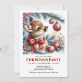 Sweet baby fawn Christmas kids invitation digital (Devant)
