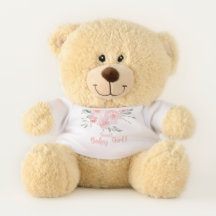 Sweet Baby Girl baby shower heeft een teddybeer op