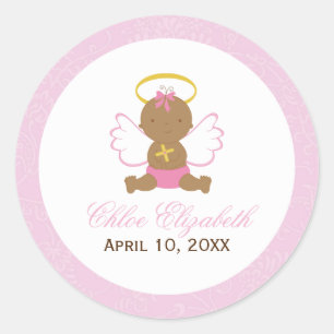 Sweet Baby Girl Baptisme Ronde Sticker
