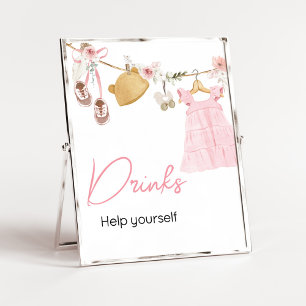 Sweet Baby Girl Boho Kleding Baby shower Drinken Poster